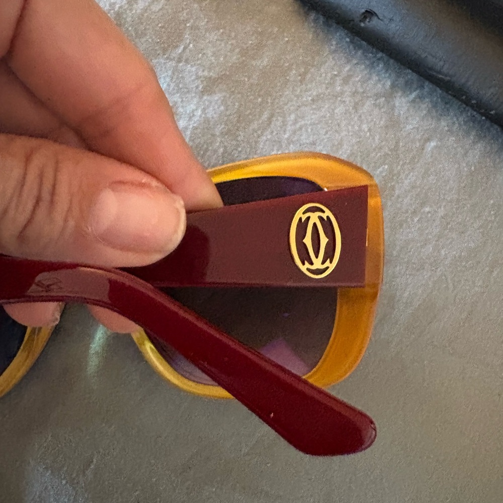 Cartier Red and Gold Sunglasses vintage